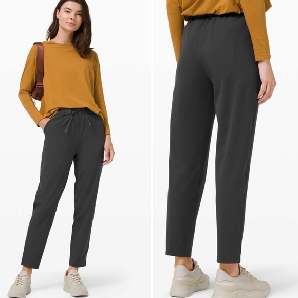 Lululemon Keep Moving Pant 7/8 High-Rise in Graphite Gray Sz 12 Athletic Travel - Picture 1 of 16